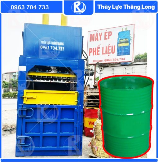 máy ép thùng phi, nhựa can thùng dầu