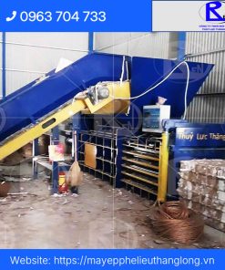 máy ép kiện giấy ngang tự động hóa có cửa